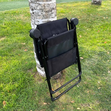 Argeus Rest 4lü Bardaklı Katlanabilir Sandalye ve Masa Seti - Siyah