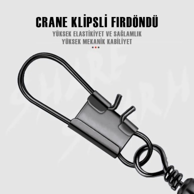 Protackle Crane Klipsli Fırdöndü 12li No: 1 (SW145)