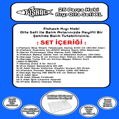 Fishack Tam Takım Kıyı Hobi Olta Seti XL - 3.00MT/30-60GR