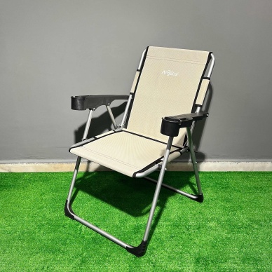 Argeus Rock 2li Bardaklı Katlanabilir Sandalye ve Masa Seti - Krem (A-10)