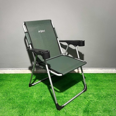 Argeus Rock Katlanabilir Kamp Sandalyesi Bardaklı - Haki (A-04)