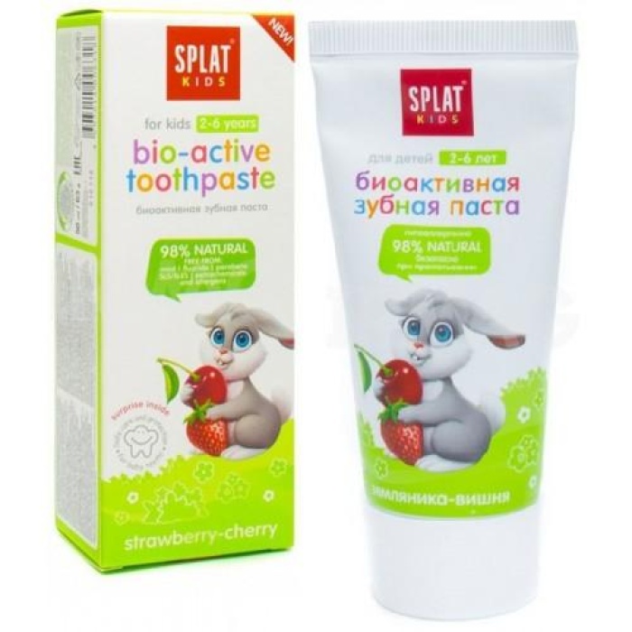 Splat Kids Wild Çilek-Kiraz Aromalı 2-6 Yaş Doğal Diş Macunu