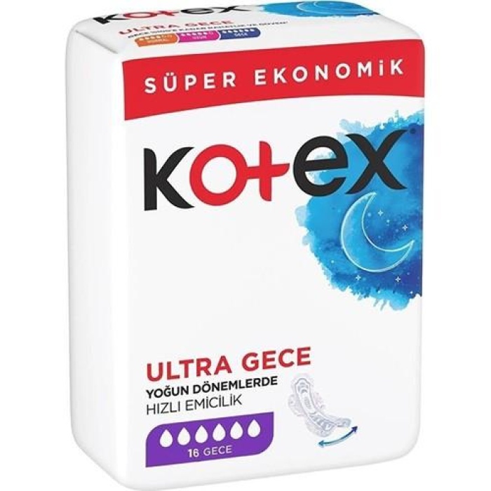 Kotex Süper Ekonomik Ultra Gece Hijyenik Ped 16lı