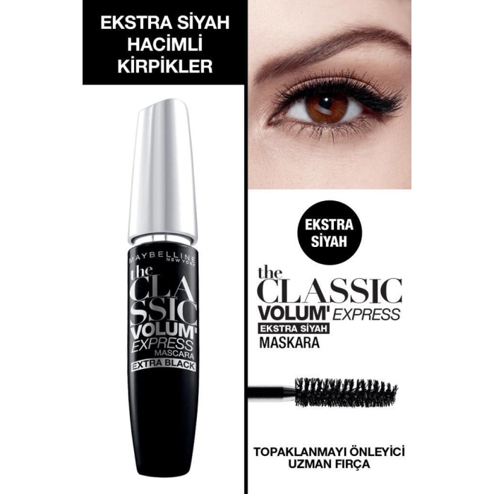 Maybelline Maskara Volum Express Classic Ekstra Hacim Siyah