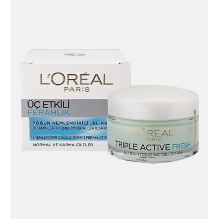 LOreal Paris Üç Etkili Nemlendirici Jel Krem Uzun Süreli Nemlendirme 50 ml