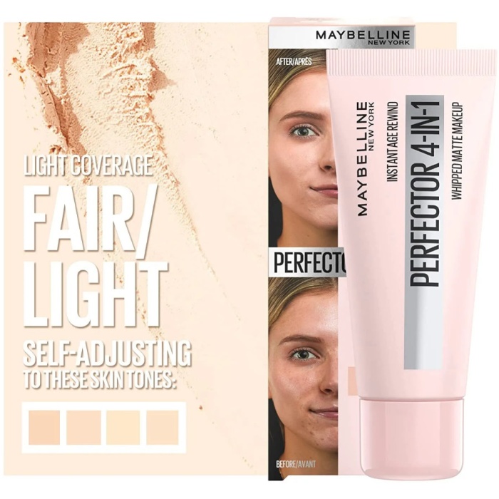 Maybelline Perfector 4in1 Whipped Matte Makeup 30 ml - -Fair-Light