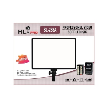 Hlypro SL-288A Profesyonel Video Soft LED Işık Batarya + Şarj