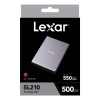 Lexar SL210 External Portable SSD 500GB, up to 550MB/s Read and 450MB/s Write