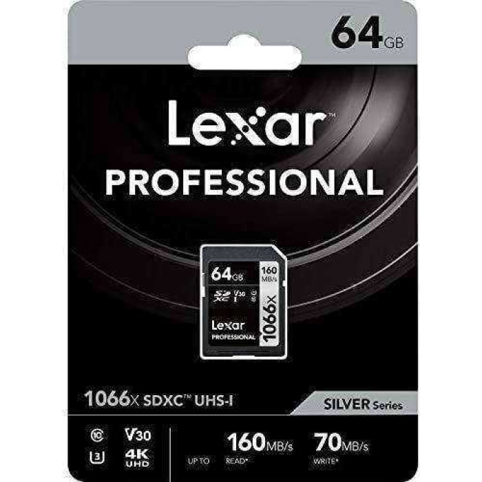 Lexar 64GB Professional 1066x UHS-I SDXC Hafıza Kartı