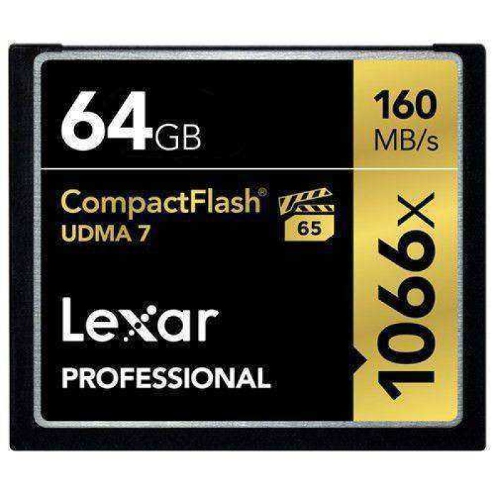 Lexar 64Gb 1066X Pro Cf-160 Mb/Sn. Compackt Flash Hafıza kartı