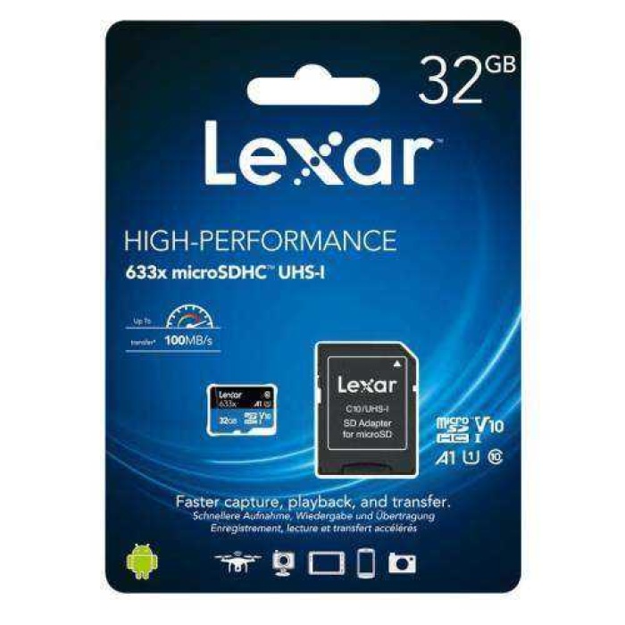 Lexar 32GB 633x Micro SD 100MB/s