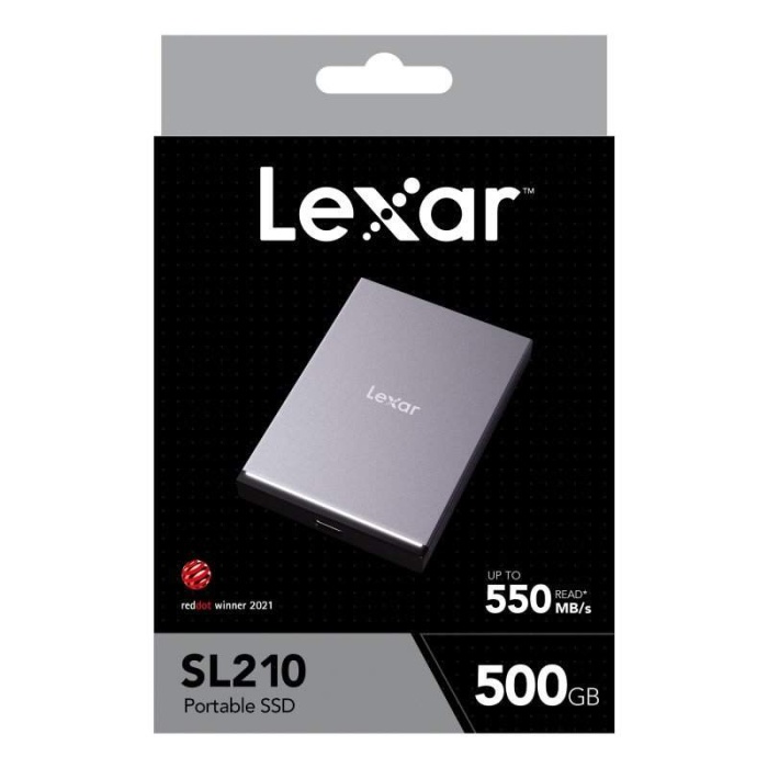 Lexar SL210 External Portable SSD 500GB, up to 550MB/s Read and 450MB/s Write