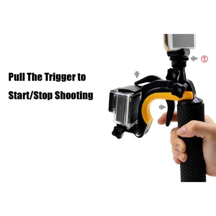 GOPRO ŞAMANDIRALI TETİK DEKLANŞÖRLÜ MONOPOD