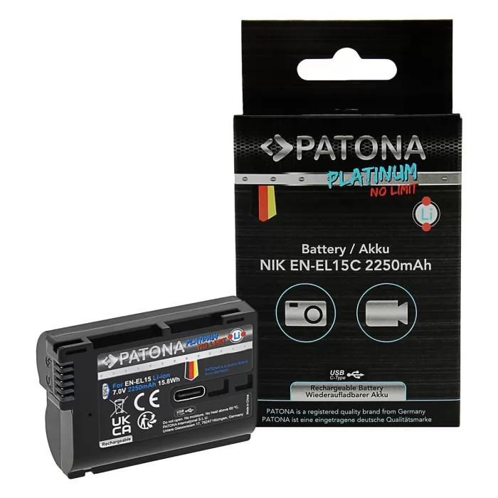 Patona Platinum Nikon EN-EL15C USB-C Girişli Batarya