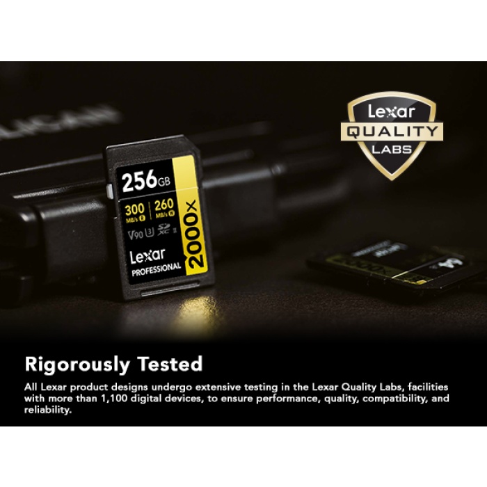 Lexar 256GB 2000x Professional SDXC RDR UII Hafıza Kartı