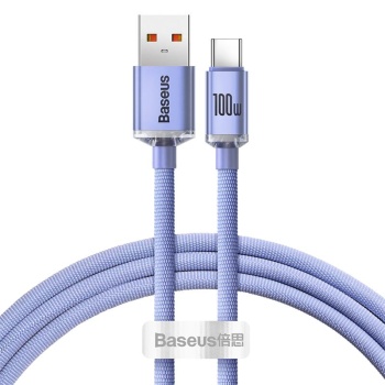 BASEUS CRYSTAL SHINE MOR 100W 120 CM USB TO TYPE-C ŞARJ KABLOSU CAJY000405