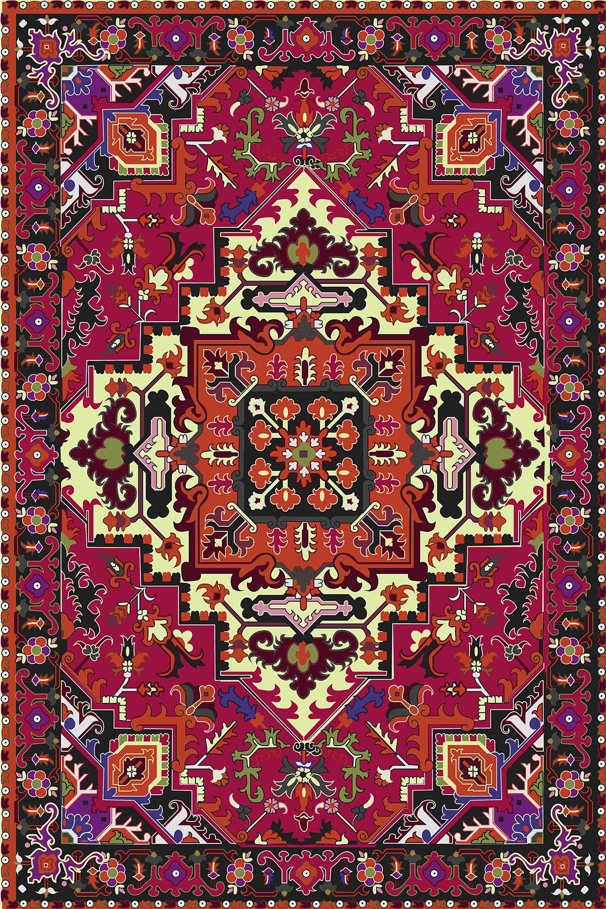 PM-1023 Şönil Yıkanabilir Kilim Halı