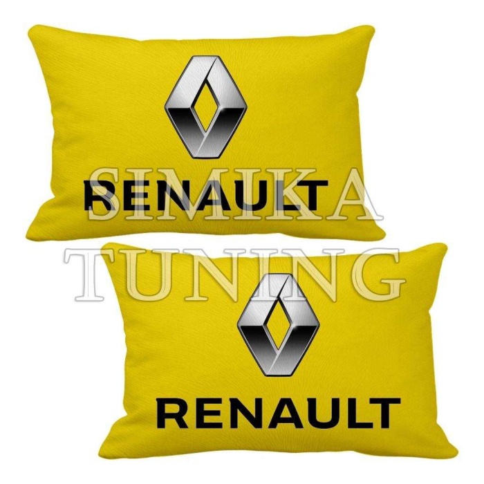 RENAULT LOGOLU 2’Lİ BOYUN YASTIĞI 5 RENK ÇEŞİT ARKASI LASTİKLİ
