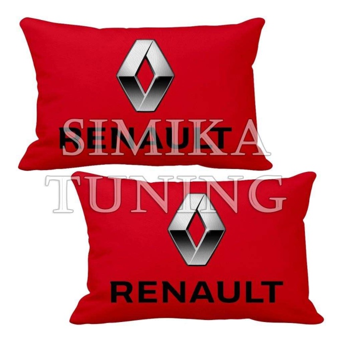 RENAULT LOGOLU 2’Lİ BOYUN YASTIĞI 5 RENK ÇEŞİT ARKASI LASTİKLİ