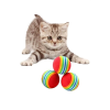 ® 3lü Gökkuşağı Sünger Kedi Köpek Çiğneme Oyun Topu 4,2 Cm
