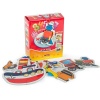8742 DıyToy Süper Renkli 5i1 Kutuda Puzzle - Taşıtlar / 3+4+5+6+7 Parça Puzzle
