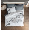 Cotton Box Brode Ranforce Çift Kişilik Nevresim Takımı İvy Gri