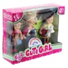 Cute Girl Mini Bebek ve Evcil Hayvan Üçlü Set