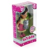 Cute Girl Gri Köpekli ve Kumral Mini Bebek