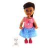 Cute Girl Beyaz Köpekli ve Kumral Mini Bebek