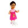 Cute Girl Köpek Figürlü Kumral Mini Bebek