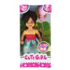 Cute Girl Pembe Balonlu Kumral Mini Bebek