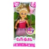 Cute Girl Pembe Balonlu Sarışın Mini Bebek