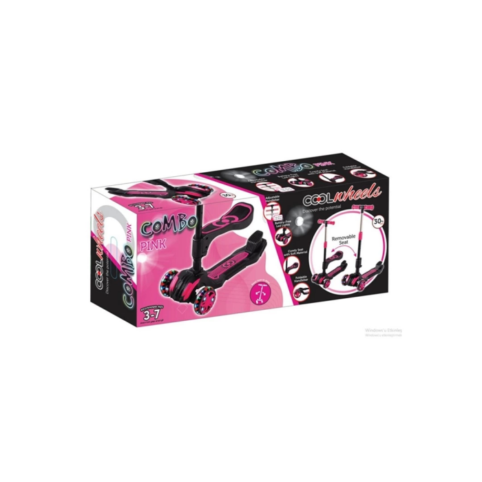 Cool Wheels Combo Oturaklı Scooter Pembe
