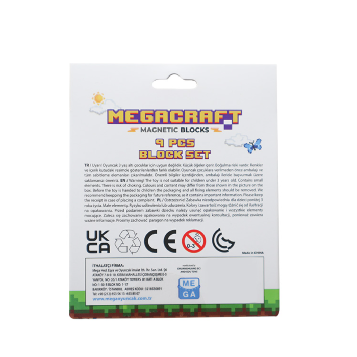 Megacraft 9 Parça Altın Kömür Blok