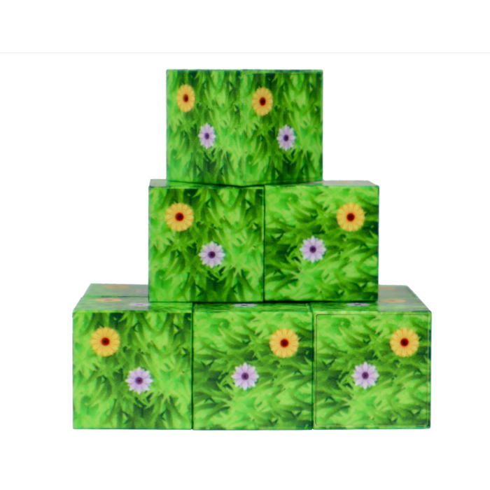 Megacraft 9 Parça Çiçekli Yaprak Çimen Blok