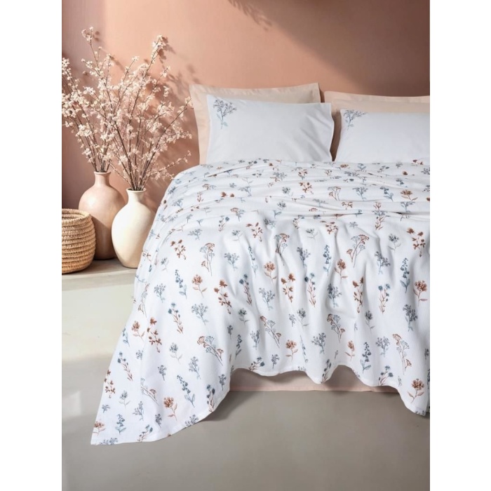 Cotton Box Estiva Çift Kişilik Pike Takımı Briar Somon