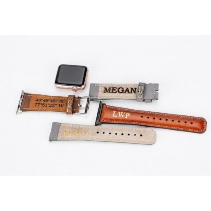 Apple Watch Uyumlu Deri Kordon 38-40-41mm ST F3 Beyaz