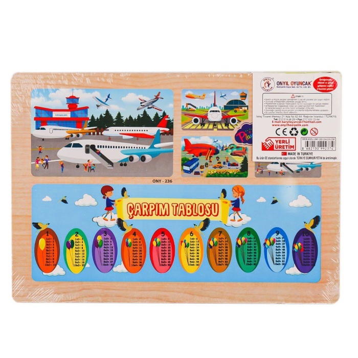ONY-233-234-235-236 Ahşap Eğitici Puzzle Havaalanı