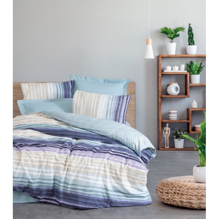 Cotton Box Line Nevresim Takımı Çift Kişilik Fonte Mint