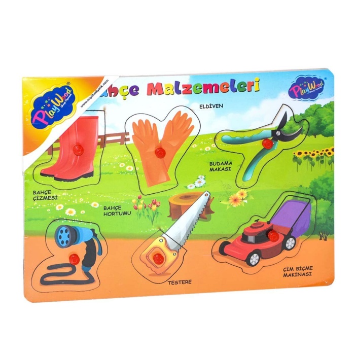 Ahşap Tutmalı Bahçe Malzemeleri Puzzle
