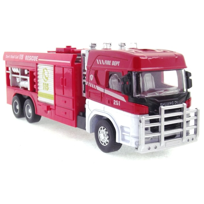 Die Cast Model Çek Bırak Merdivenli İtfaiye Kamyonu