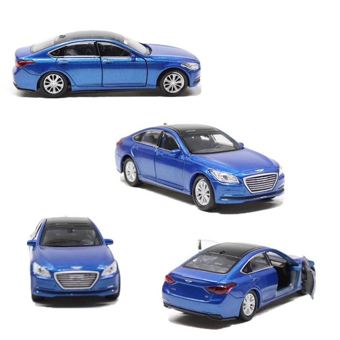 Welly Hyundai Genesus Çek Bırak Metal Araba - 1  Adet Stokta Olan Gönderilir