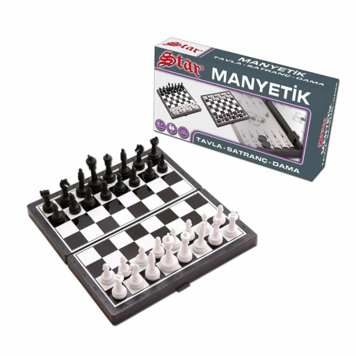 1050170 Manyetik Satranç-Tavla 2si 1 Arada Küçük Boy