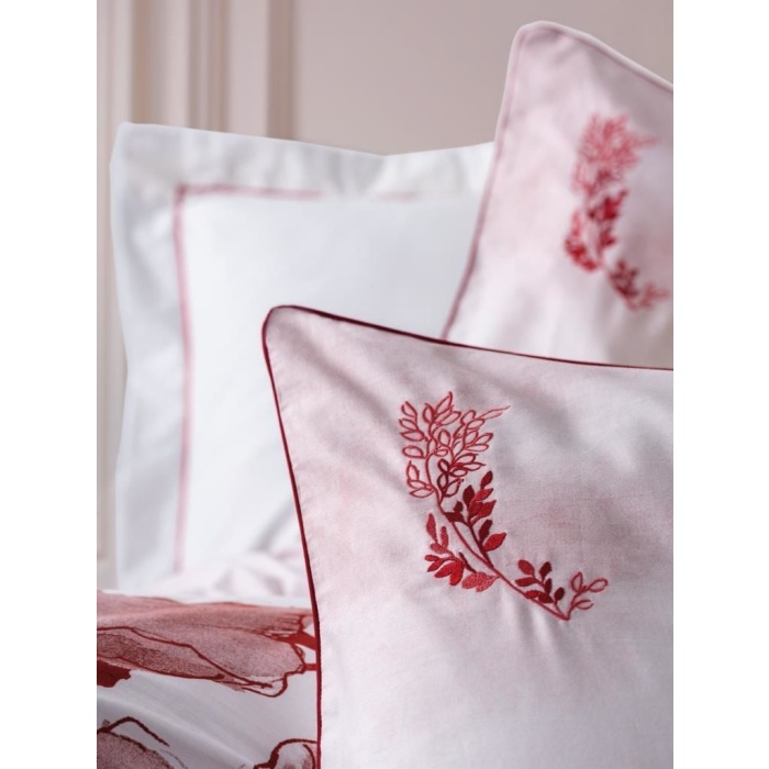 Cotton Box Çift Kişilik Elit Saten Nevresim Takımı Gules Kırmızı
