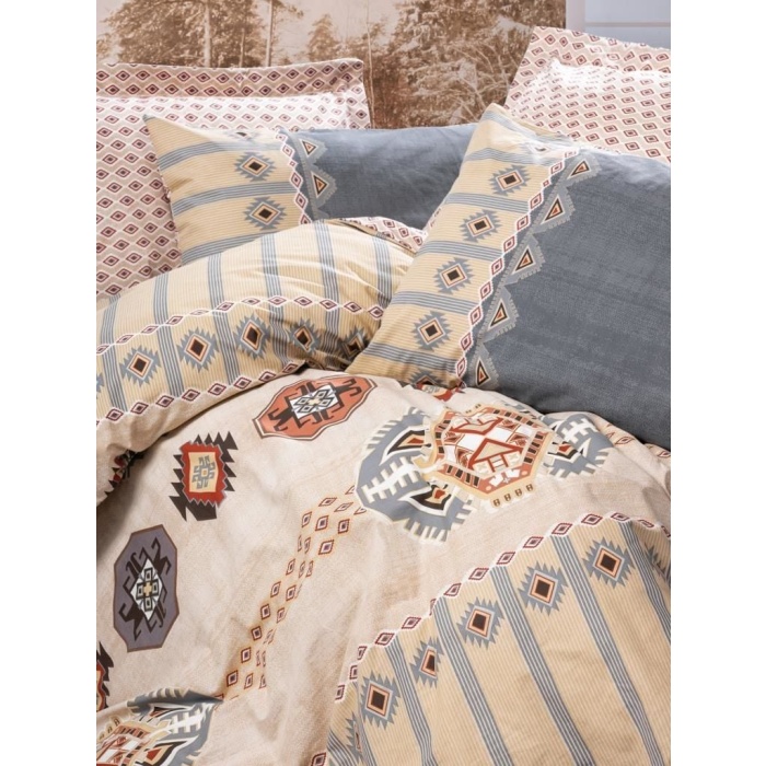 Cotton Box Etnich Nevresim Takımı Çift Kişilik Dakota Gri