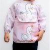 diamondstar Kuğu Desenli Giyilebilir Kollu Unisex Kız Erkek Bebek Mama Önlüğü