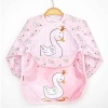 diamondstar Kuğu Desenli Giyilebilir Kollu Unisex Kız Erkek Bebek Mama Önlüğü