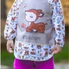 diamondstar Unisex Ceylan Baskılı 3-24 Aylık Mama Önlüğü Cepli Beslenme Önlüğü