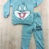 diamondstar Basic Tavşan Baskılı Pijama Takım 2-5 Yaş