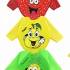 diamondstar 3 Adet Çilek Armut Ananas Desen Su Geçirmez Kollu Bebek Mama Önlüğü 6-24 Ay